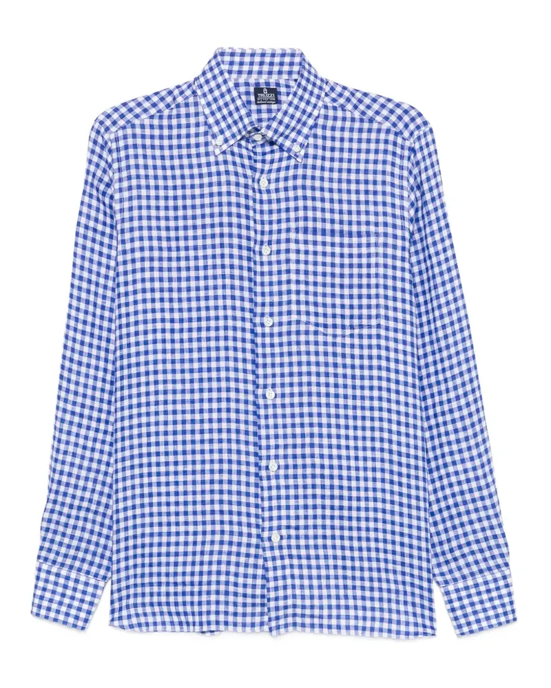 Truzzi gingham-pattern button-down shirt - Blau Blau