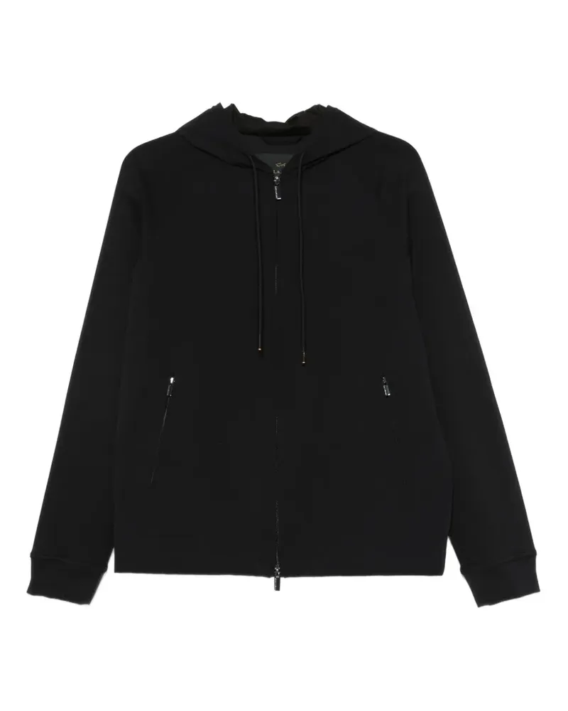 Paul & Shark zip-up drawstring hoodie - Schwarz Schwarz