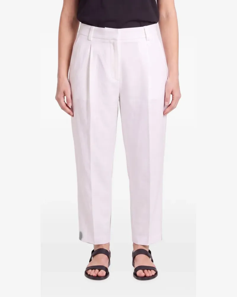 Brunello Cucinelli pleated straight-leg trousers - Weiß Weiß
