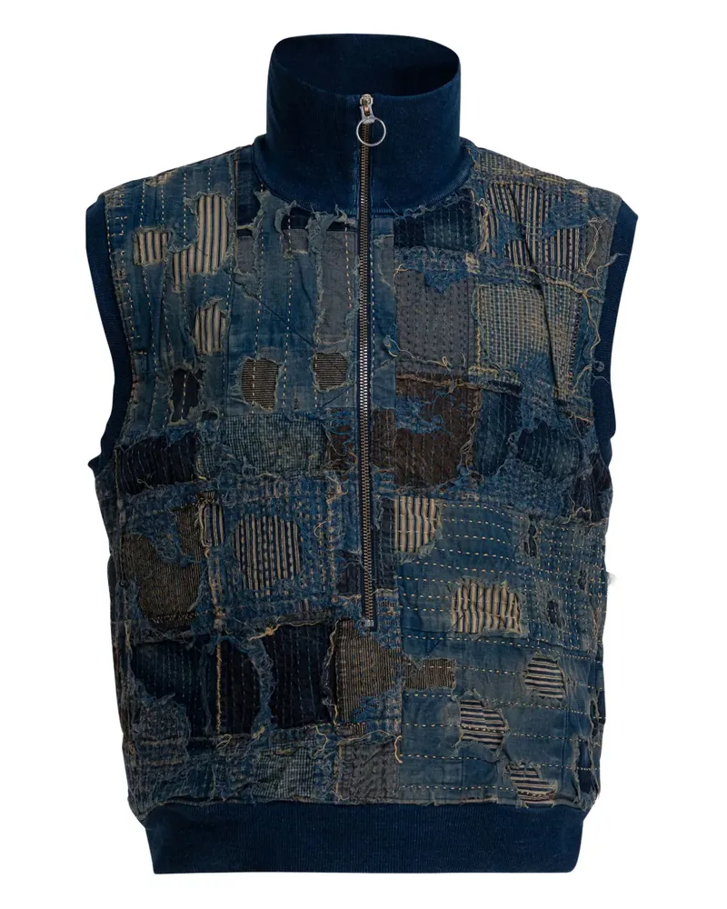 KAPITAL Patchwork-Weste - Blau Blau