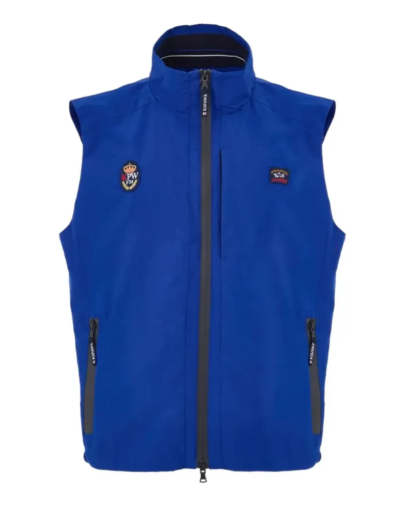 Paul & Shark logo-patch gilet - Blau Blau