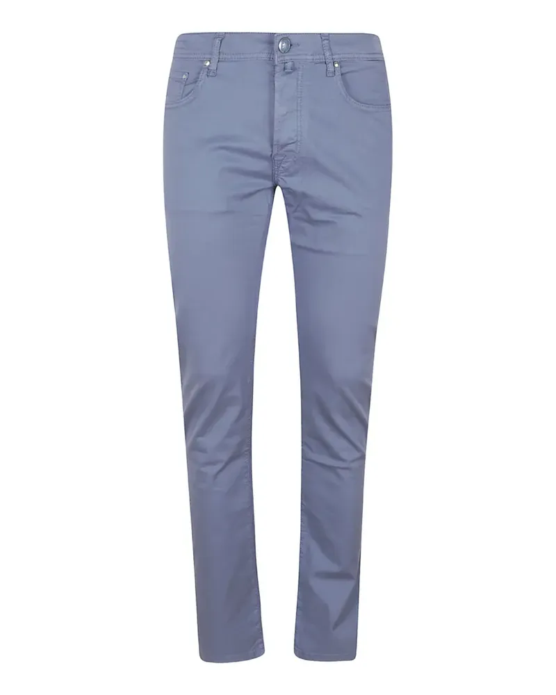 Jacob Cohën logo-patch skinny trousers - Blau Blau