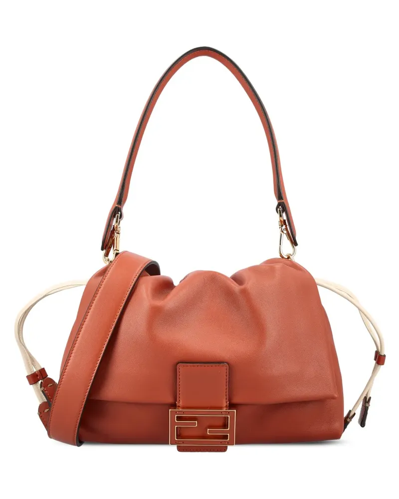 Fendi Mittelgroße Mamma Baguette Schultertasche - Braun Braun