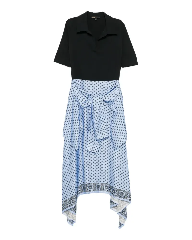 Maje Asymmetrisches Kleid mit Blumenprint - Blau Blau