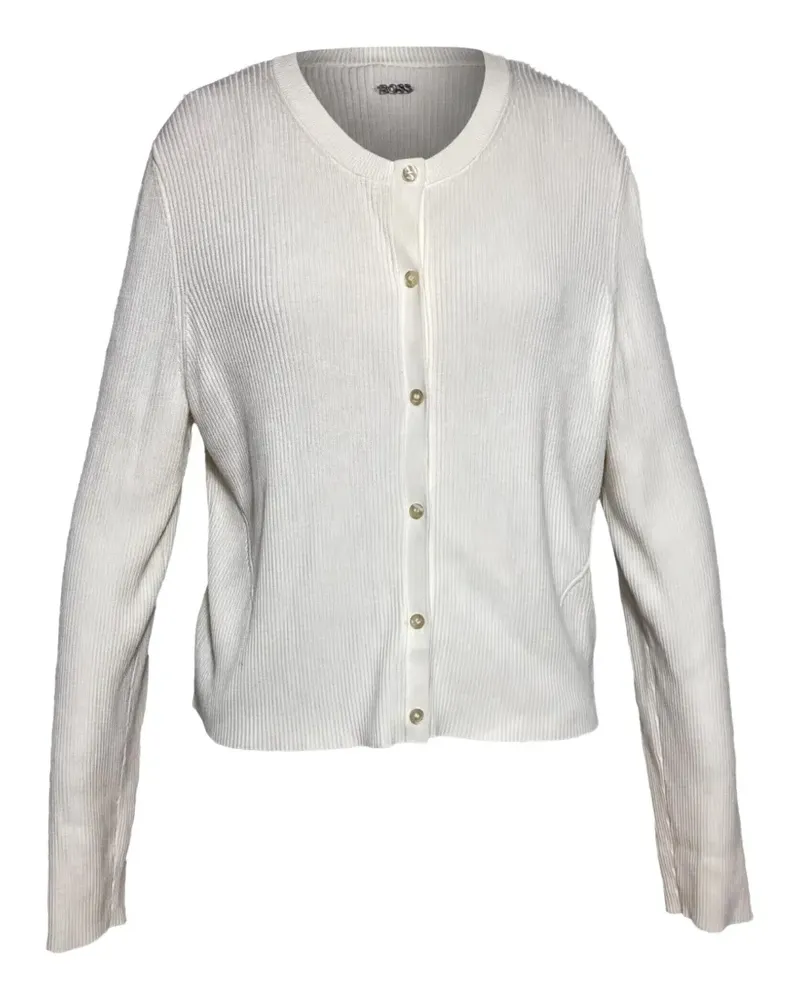 HUGO BOSS Gerippter Cardigan - Nude Nude