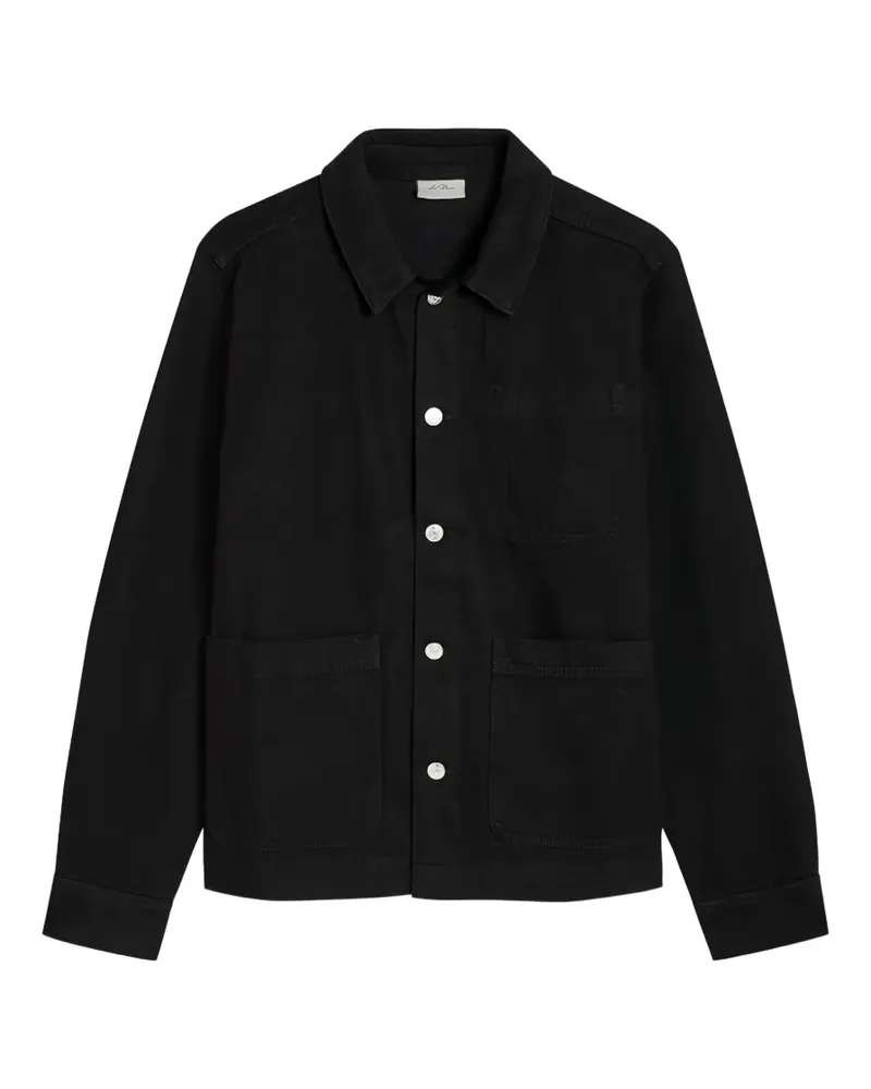 LES DEUX patch-pocket shirt jacket - Schwarz Schwarz