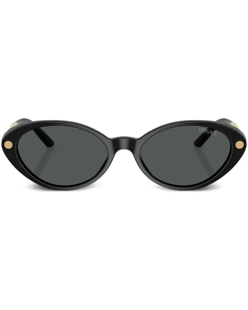 Versace Sonnenbrille mit Cat-Eye-Gestell - Schwarz Schwarz