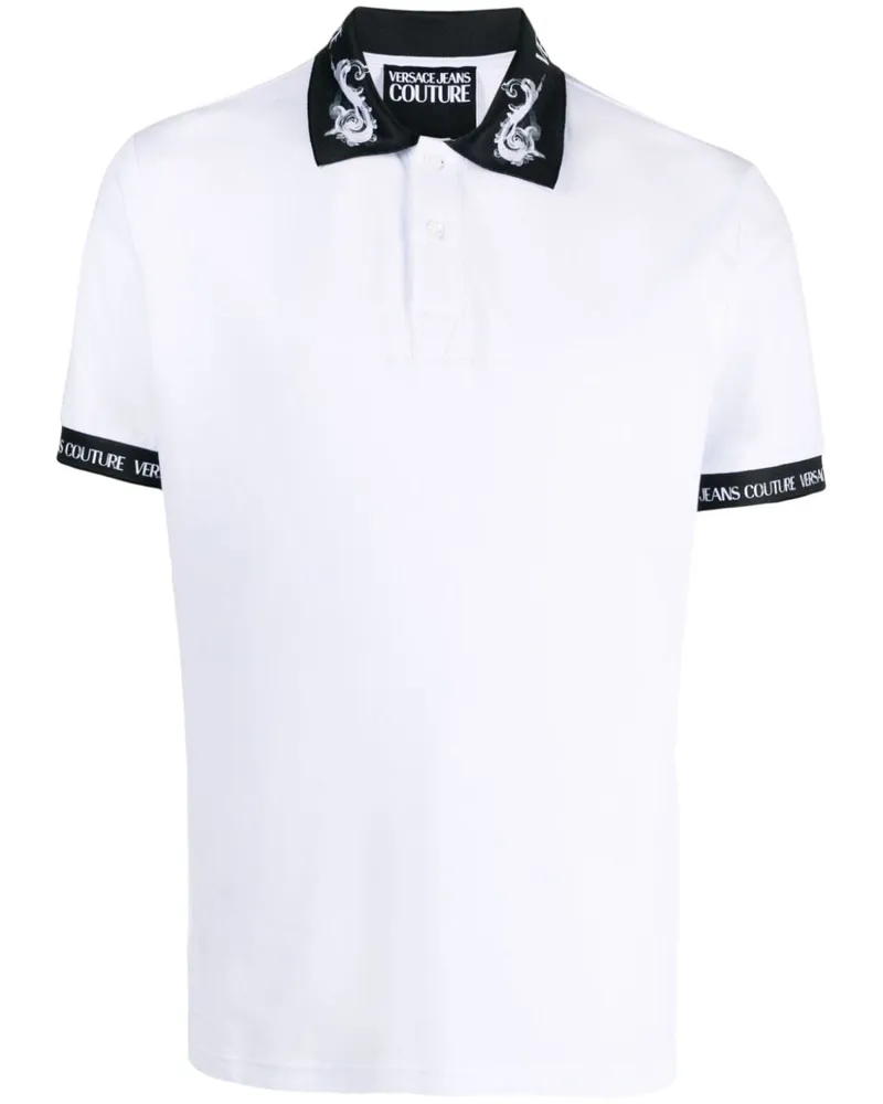 Versace Jeans Poloshirt mit Logo-Detail - Weiß Weiß