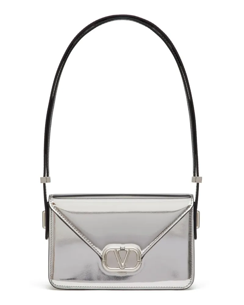 Valentino Garavani Schultertasche mit VLogo - Silber Silber