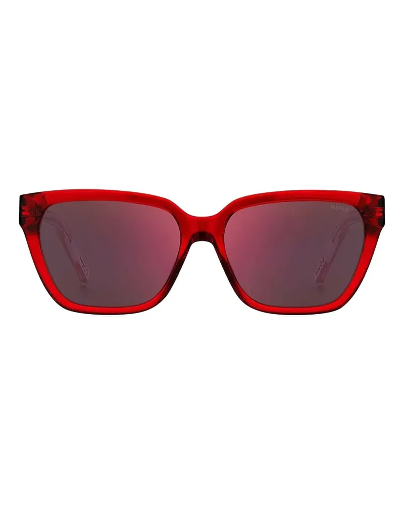 HUGO BOSS Sonnenbrille mit Cat-Eye-Gestell - Rot Rot