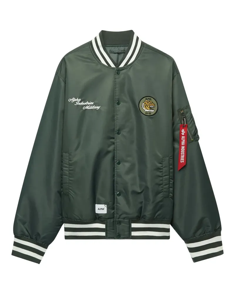 Alpha Industries tiger-patch bomber jacket - Grün Grün