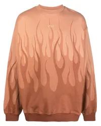 Vision Of Super Sweatshirt mit Flammen-Print Braun