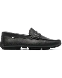 Bally Loafer aus strukturiertem Leder Schwarz