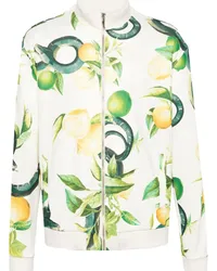 Roberto Cavalli Bomberjacke mit Zitronen-Print Nude