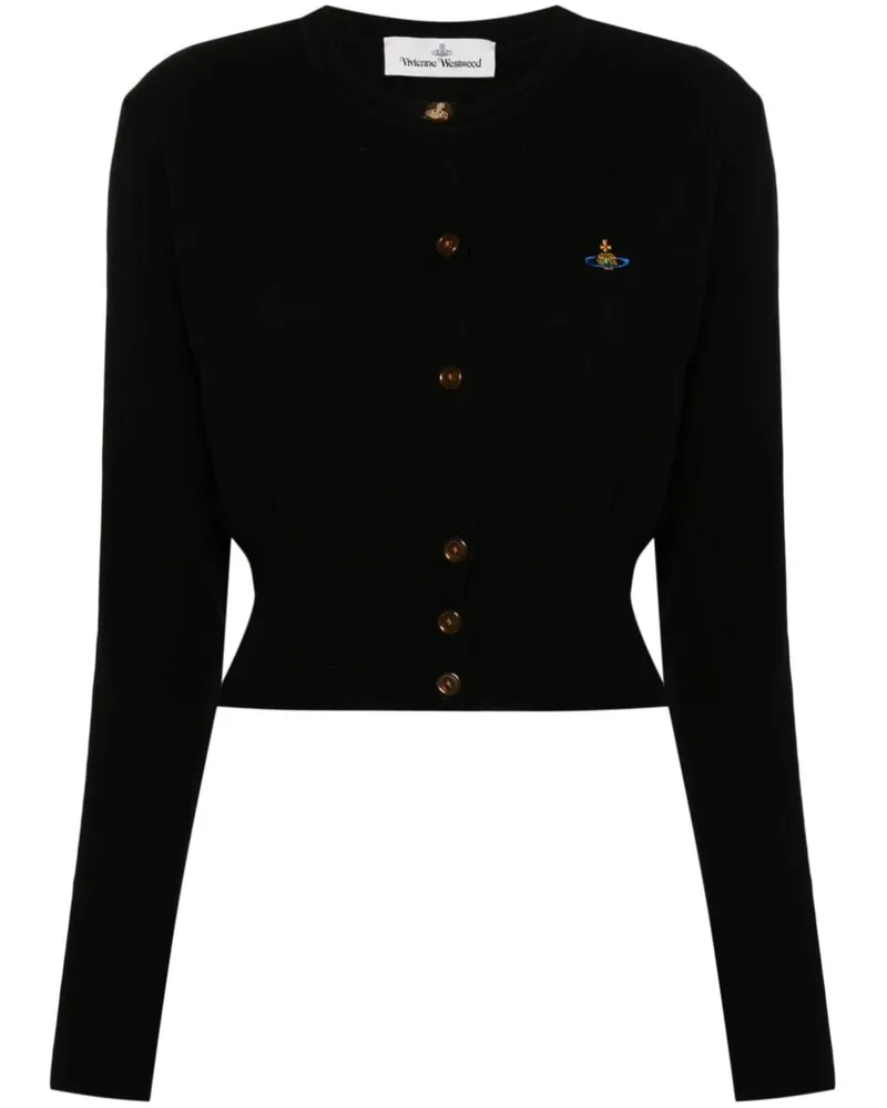 Vivienne Westwood Bea Cropped-Cardigan - Schwarz Schwarz
