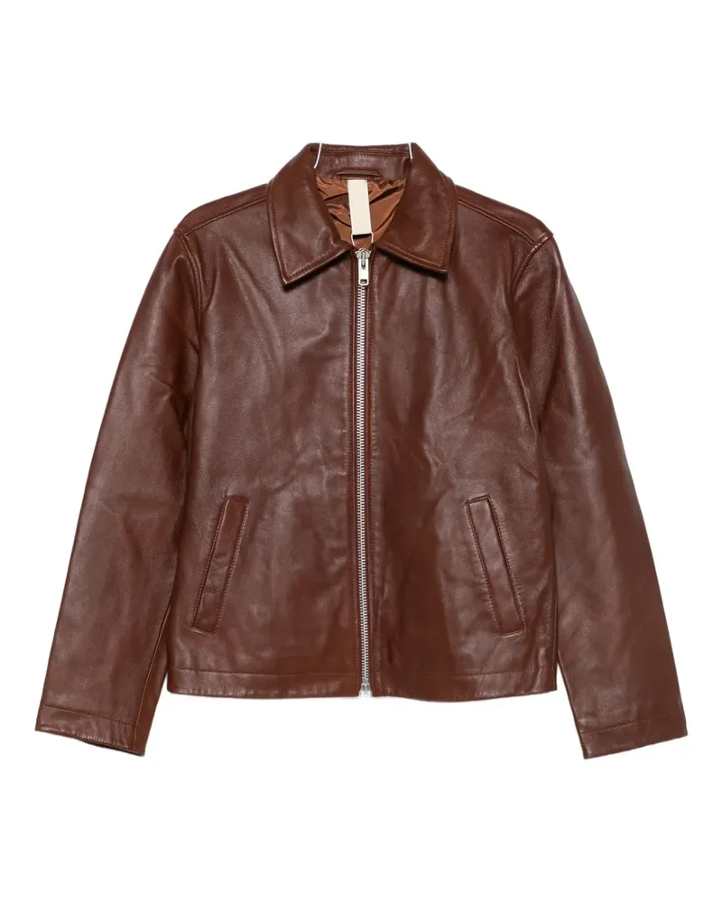 Sunflower Lederjacke mit Reißverschluss - Braun Braun