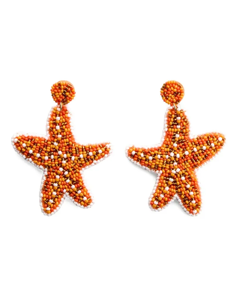 Simon Miller Starfish bead-embellished earrings - Orange Orange