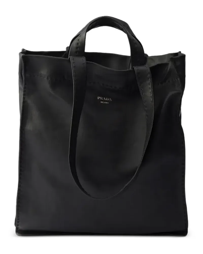 Prada Tote Bag aus Nappaleder - Schwarz Schwarz
