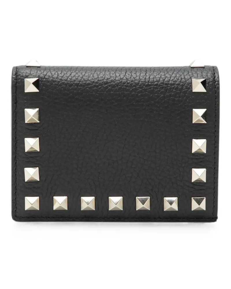 Valentino Garavani Rockstud pebbled wallet - Schwarz Schwarz