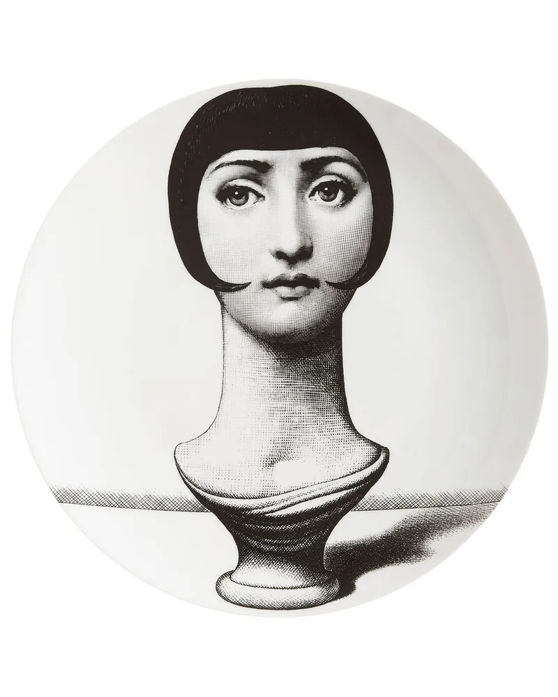 Fornasetti Tema e Variazioni n.192 Wandteller Weiß