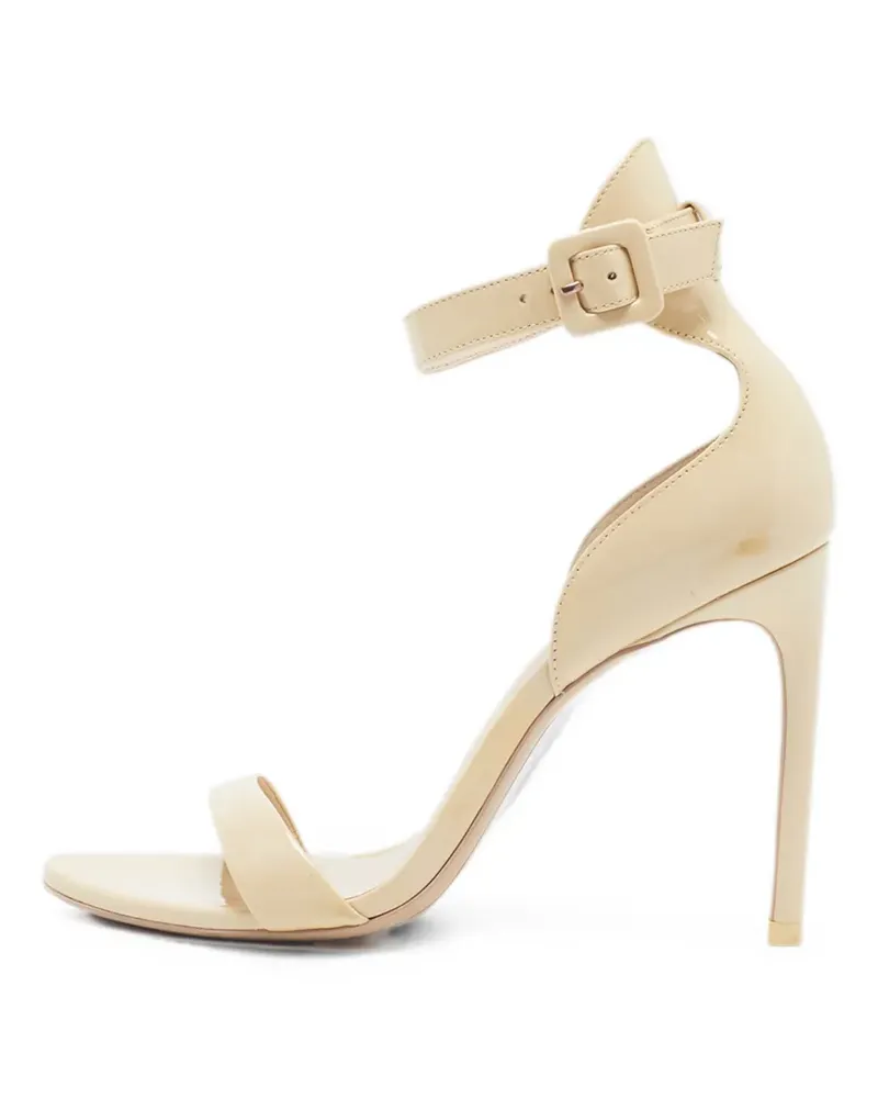 Sophia Webster patent leather ankle-strap heeled sandals - Nude Nude