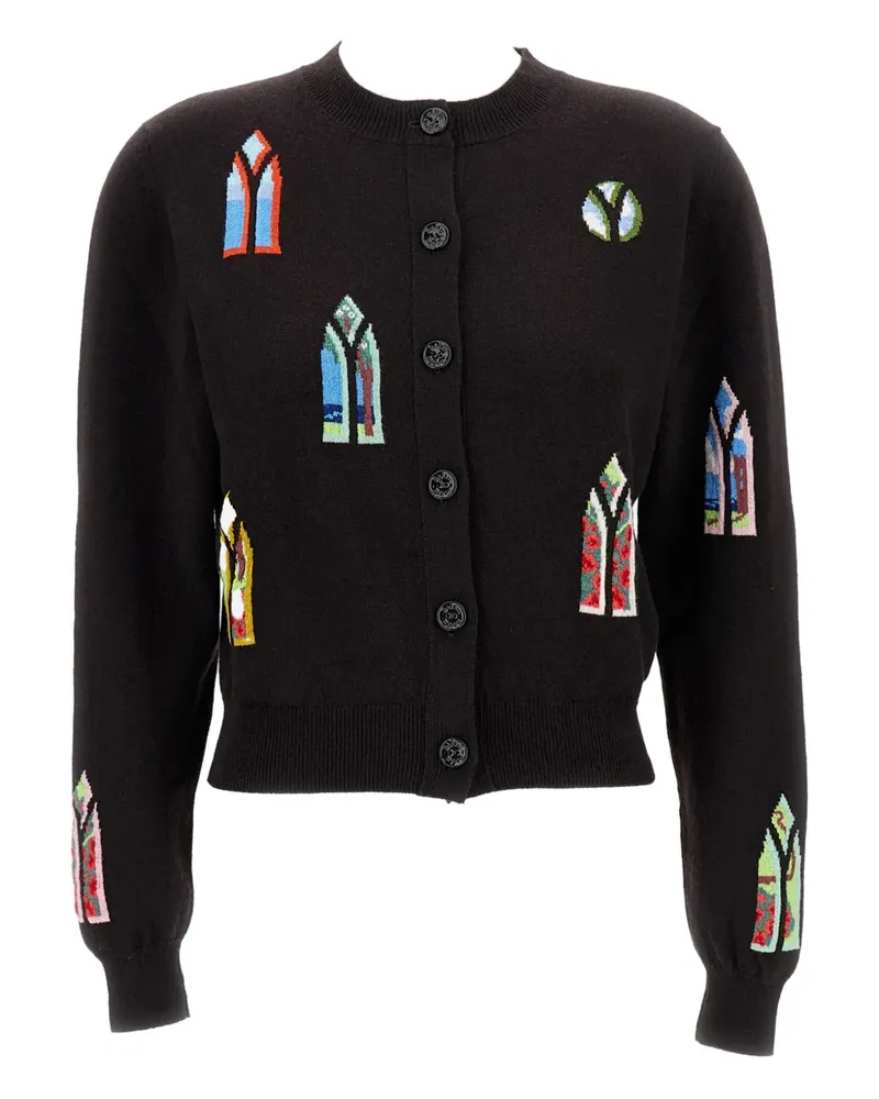 Barrie Cardigan mit rundem Ausschnitt - Schwarz Schwarz