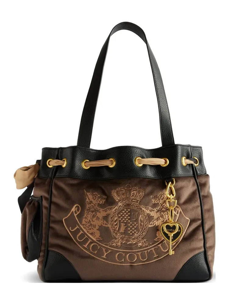 Juicy Couture Daydreamer Schultertasche mit Logo-Stickerei - Braun Braun