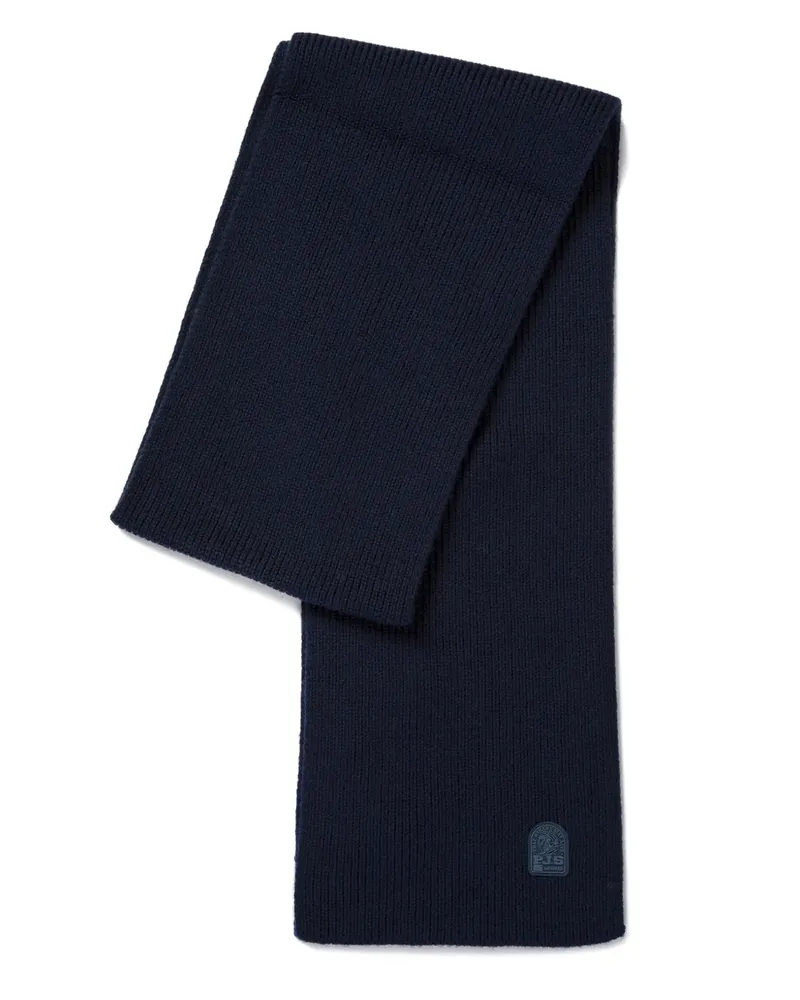 Parajumpers Gerippter Schal mit Logo - Blau Blau