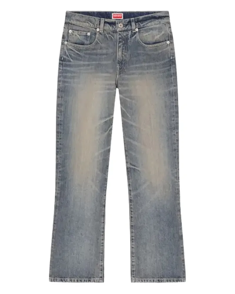 Kenzo Bara logo-patch jeans - Blau Blau