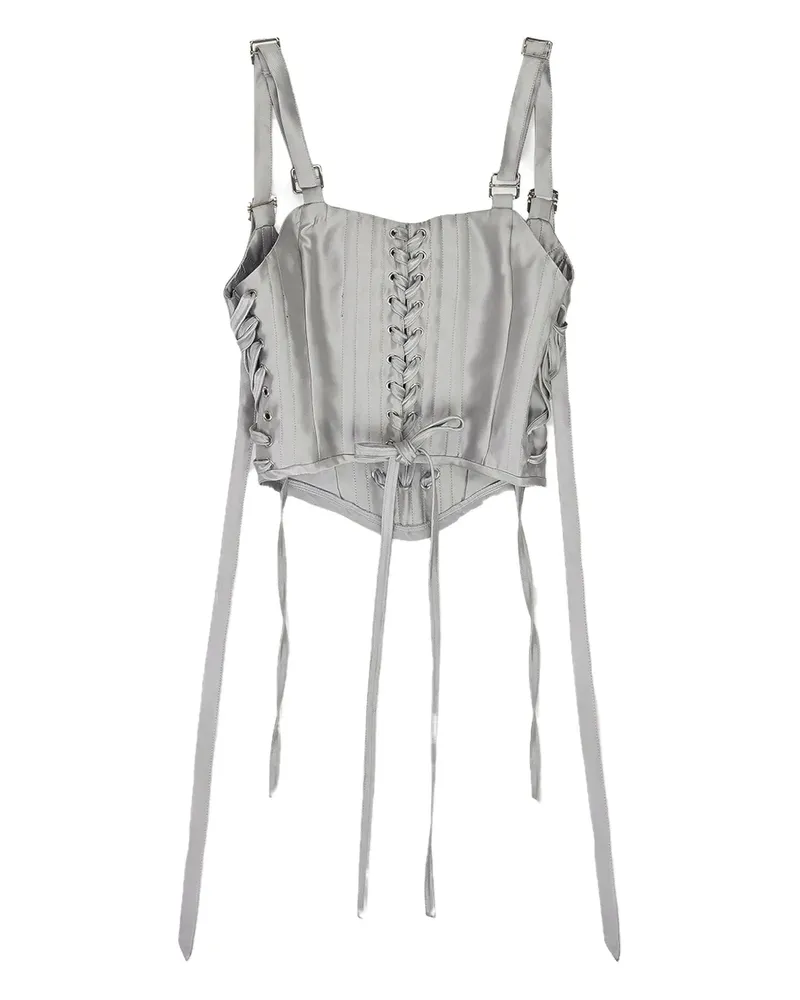 WHO DECIDES WAR Corsage mit Schleifendetail - Grau Grau