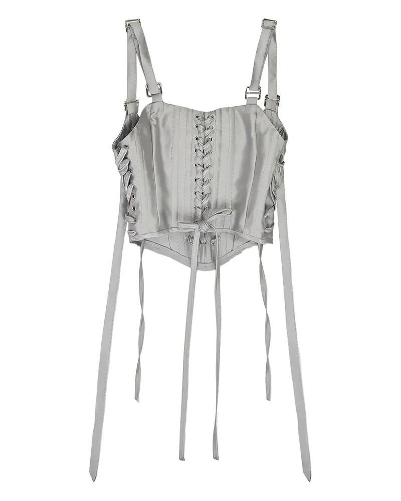 WHO DECIDES WAR Corsage mit Schleifendetail - Grau Grau