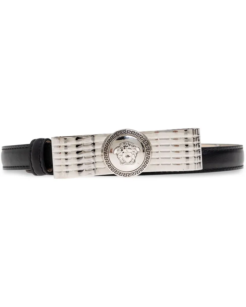 Versace Gianni Ribbon Gürtel - Schwarz Schwarz