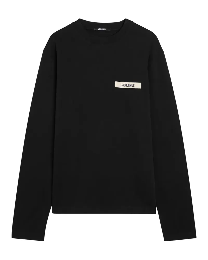 Jacquemus T-Shirt mit Logo-Patch - Schwarz Schwarz