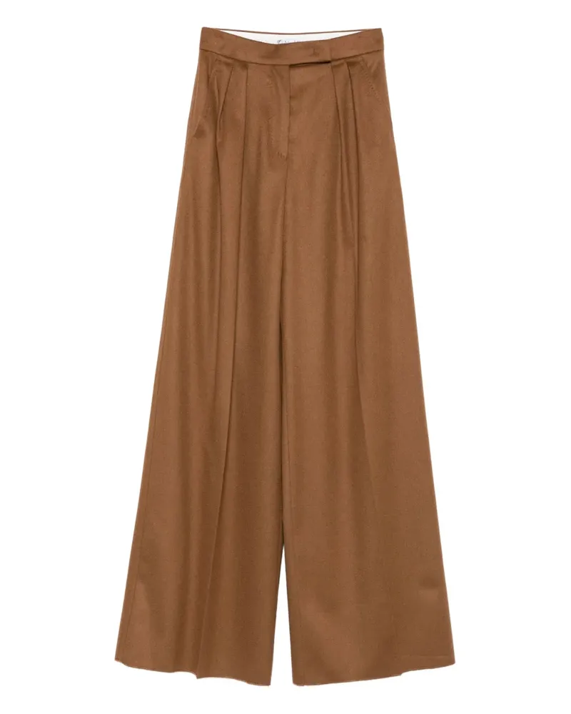 Max Mara Borneo Hose mit Falten - Braun Braun