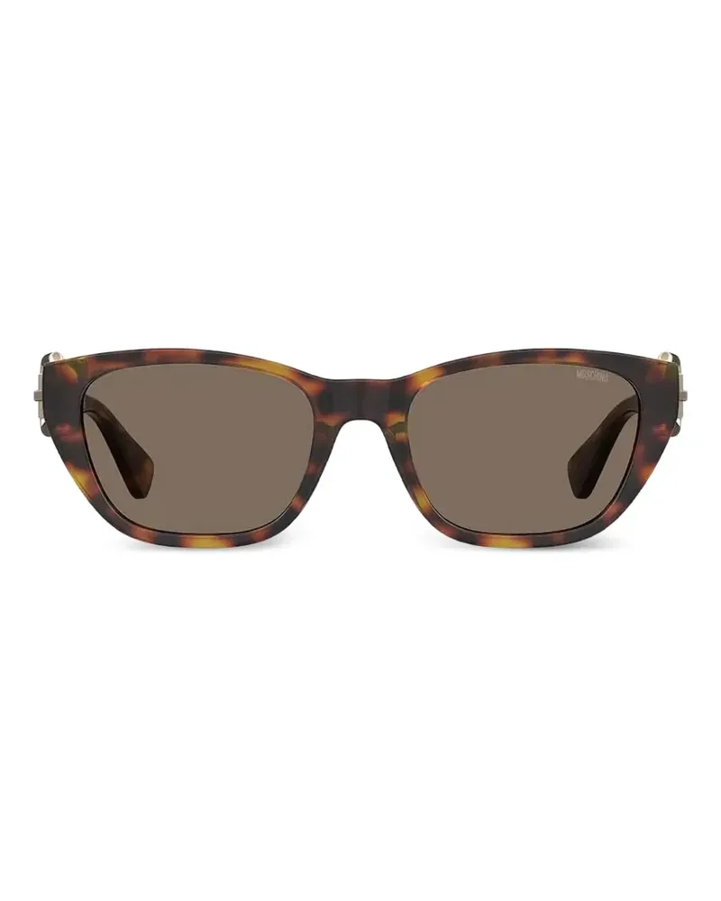 Moschino Sonnenbrille mit Schnallenverschluss - Braun Braun