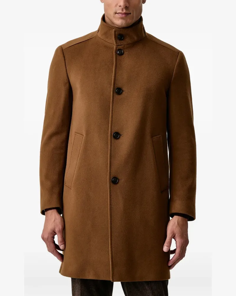 JOOP! high-neck single-breasted coat - Braun Braun