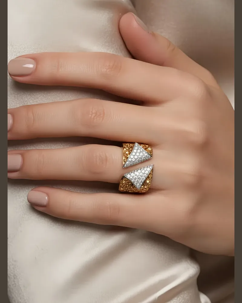 HYT Jewelry Cocktailring mit Diamanten - Gold Gold