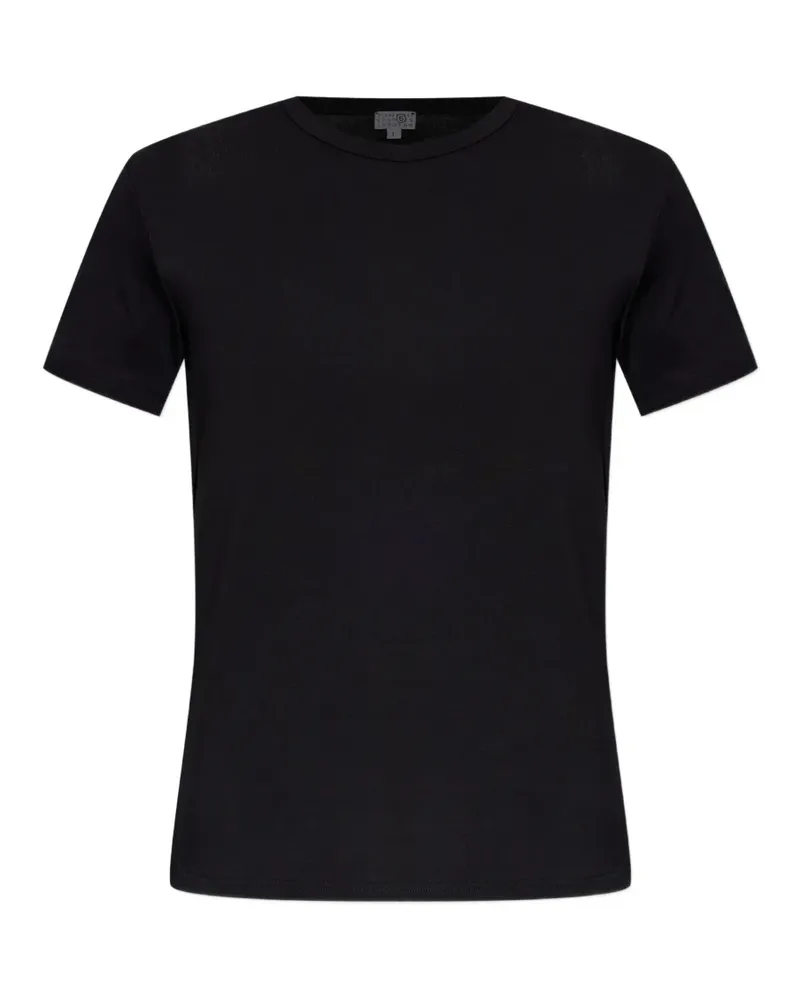 Maison Margiela logo-patch T-shirt - Schwarz Schwarz