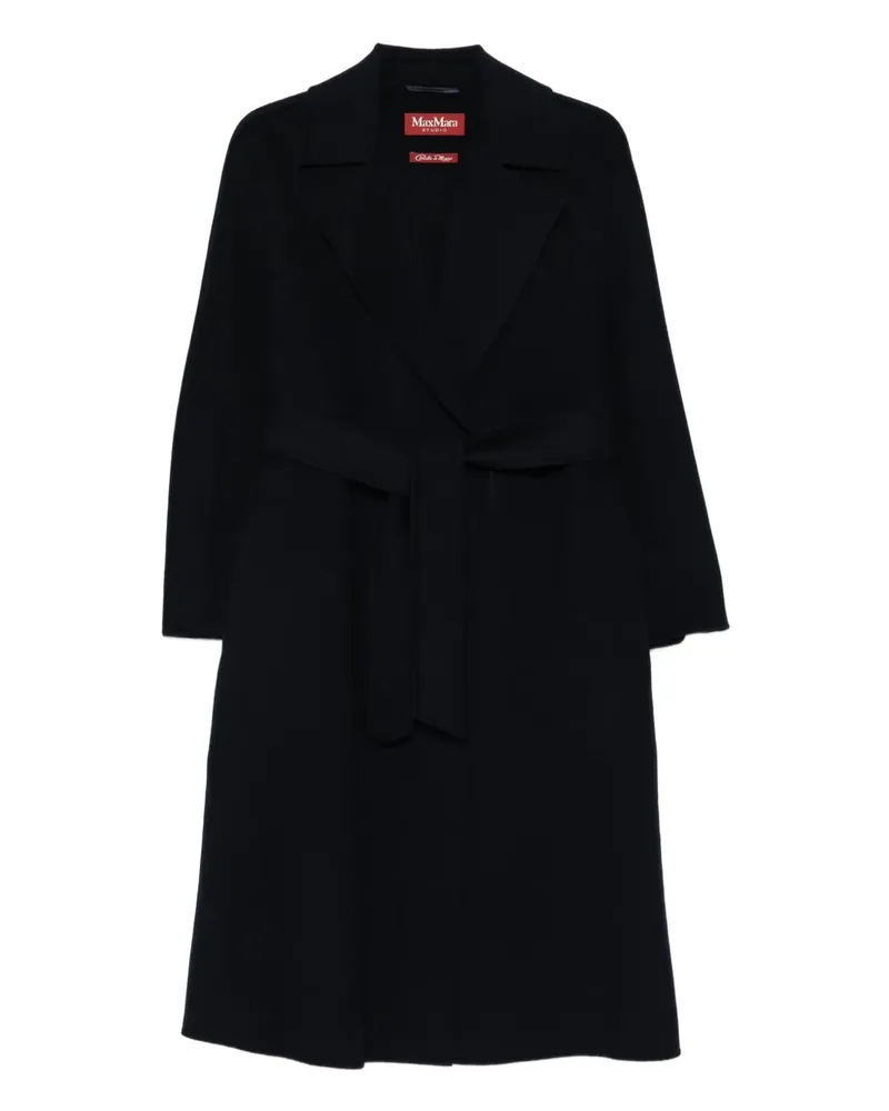 Max Mara Mantel mit Gürtel - Blau Blau