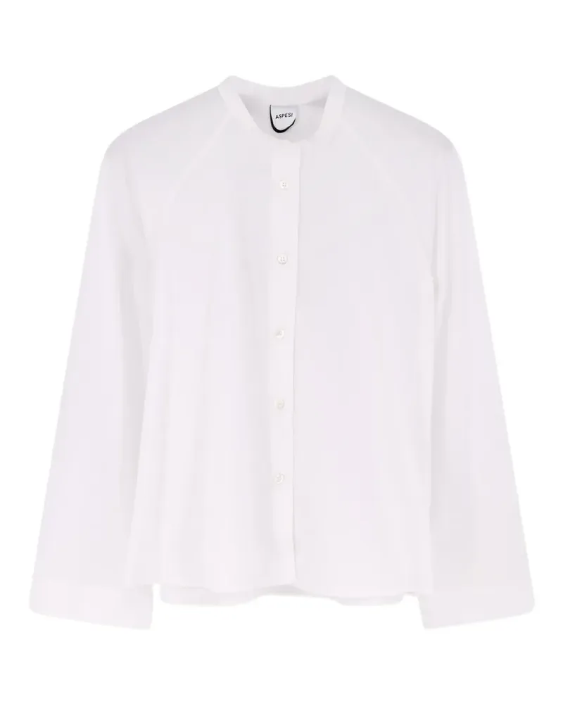 ASPESI Geknöpftes Cropped-Hemd - Weiß Weiß