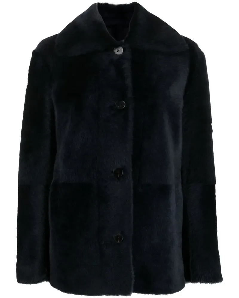 Jil Sander Wendbare Shearling-Jacke - Blau Blau