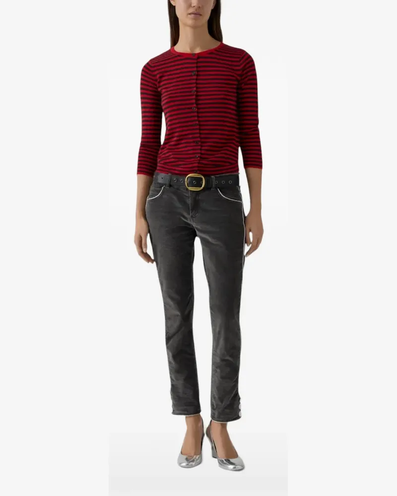GIMAGUAS Gestreifter Magalie Cardigan - Rot Rot