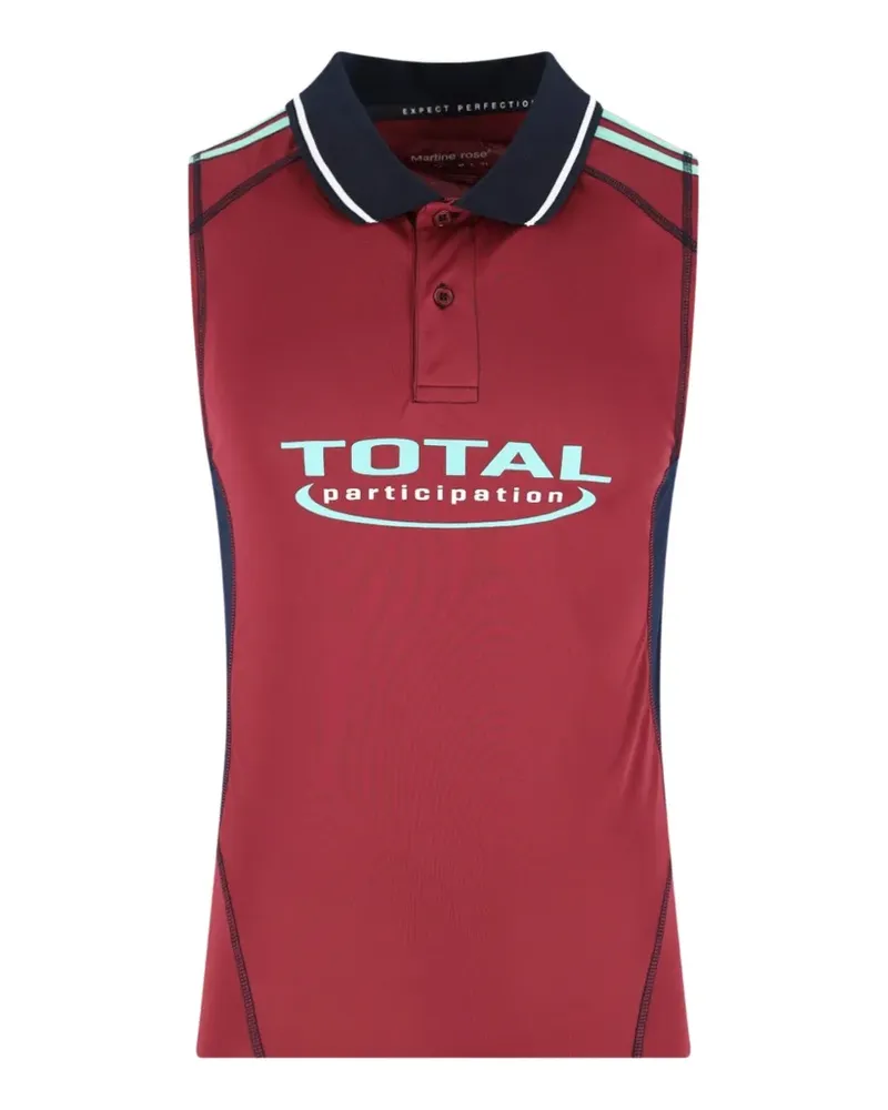 Martine Rose sleveless polo shirt - Rot Rot