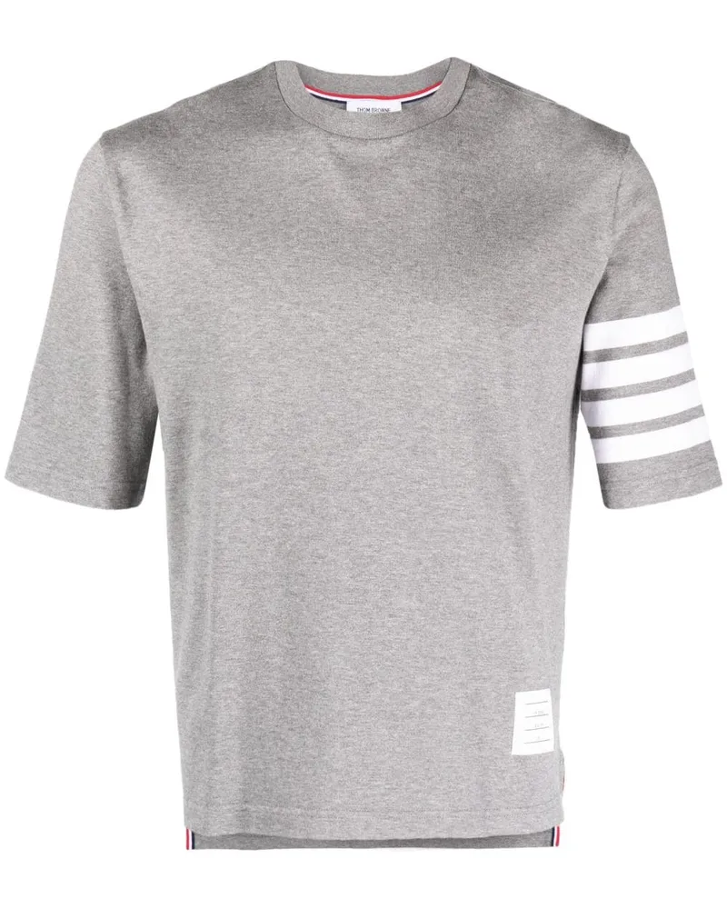 Thom Browne T-Shirt mit Streifen - Grau Grau