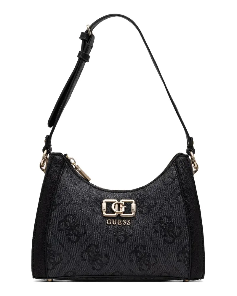 Guess Karnilla Schultertasche mit Logo - Schwarz Schwarz