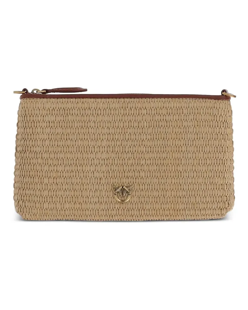 Pinko Clutch mit Logo-Patch - Nude Nude