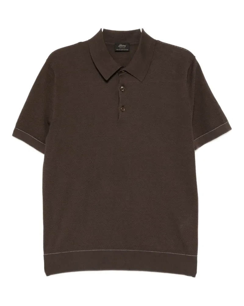 Brioni knitted polo shirt - Braun Braun