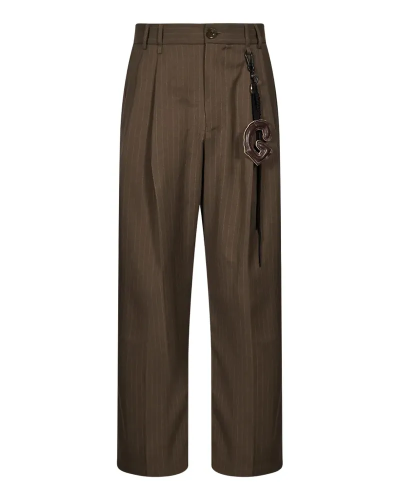 Song For The Mute Bundfaltenhose mit Nadelstreifen - Braun Braun