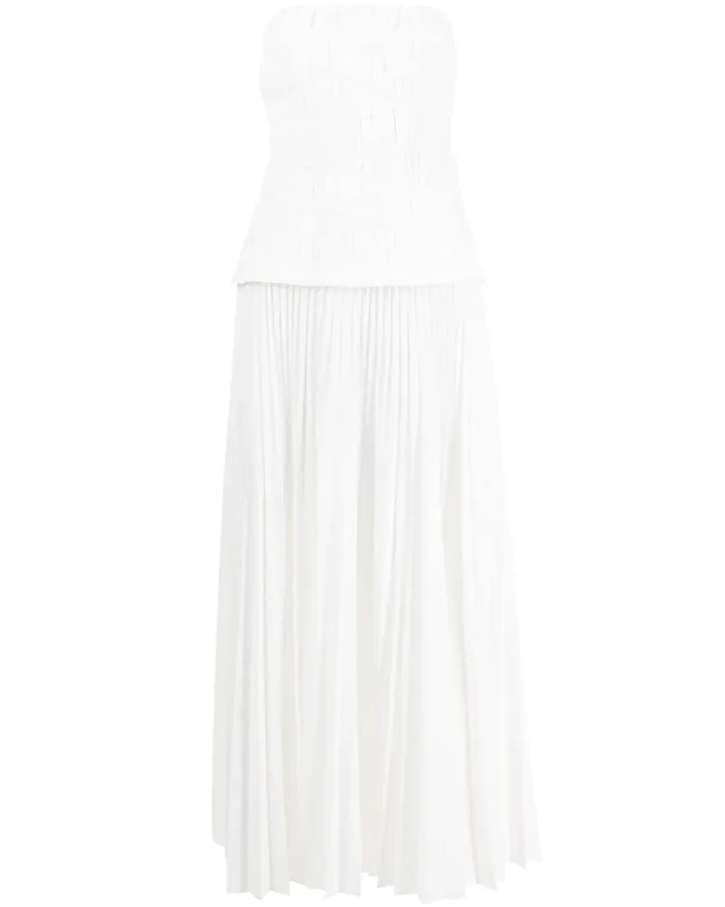 Acler Schulterfreies Bristol Midikleid - Weiß Weiß