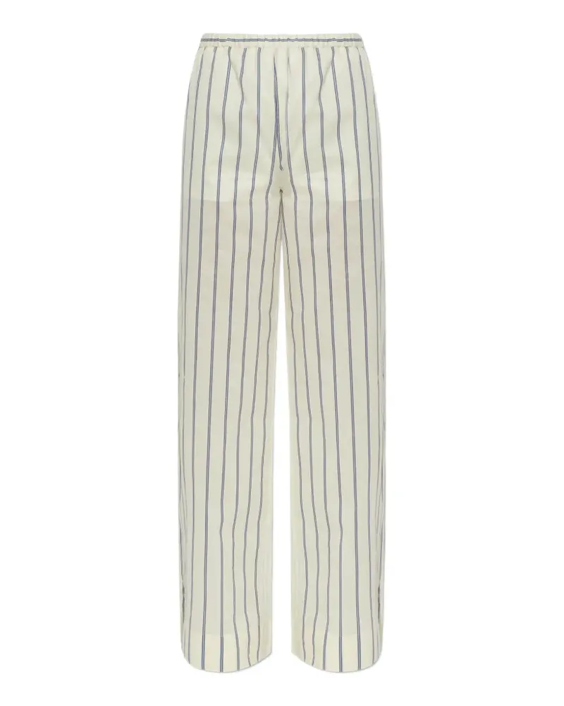 Moncler striped wide-leg trousers - Nude Nude